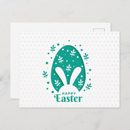 Happy Easter Feestdagenkaart (Voorkant / Achterkant)