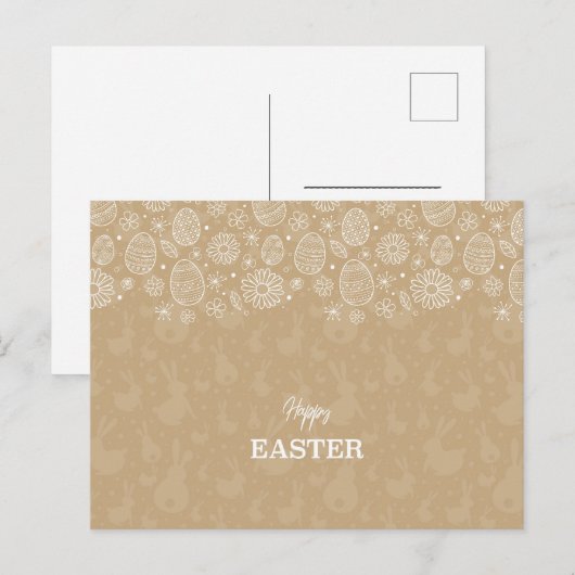 Happy Easter Feestdagenkaart (Voorkant / Achterkant)