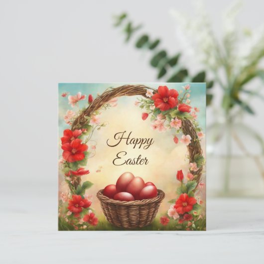 Happy Easter Feestdagenkaart (Staand voorkant)