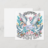 Happy Easter Feestdagenkaart (Voorkant / Achterkant)