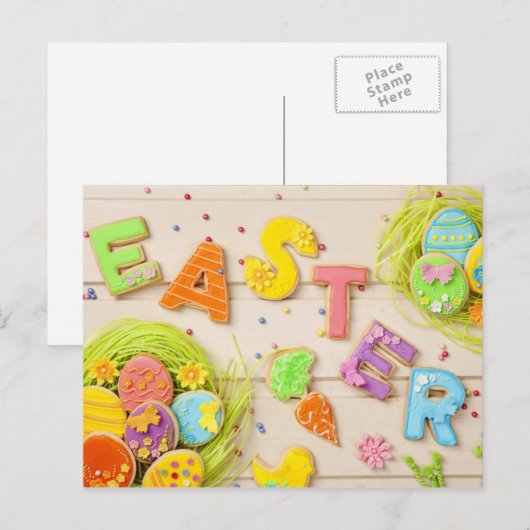 happy easter feestdagenkaart (Voorkant / Achterkant)