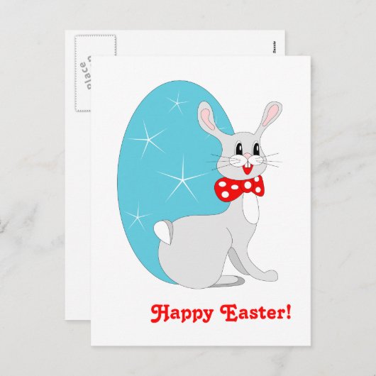 Happy Easter Feestdagenkaart (Voorkant / Achterkant)