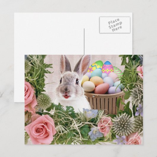 Happy Easter Feestdagenkaart (Voorkant / Achterkant)