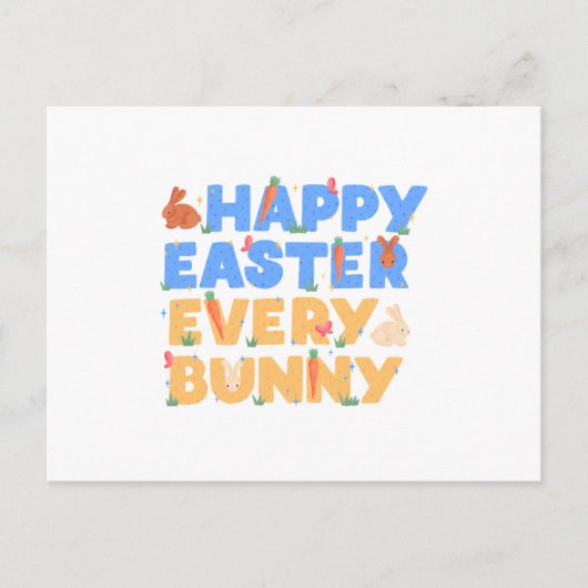 Happy Easter Feestdagenkaart (Voorkant)