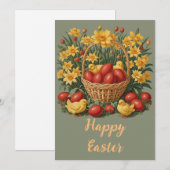 Happy Easter Feestdagenkaart (Voorkant / Achterkant)