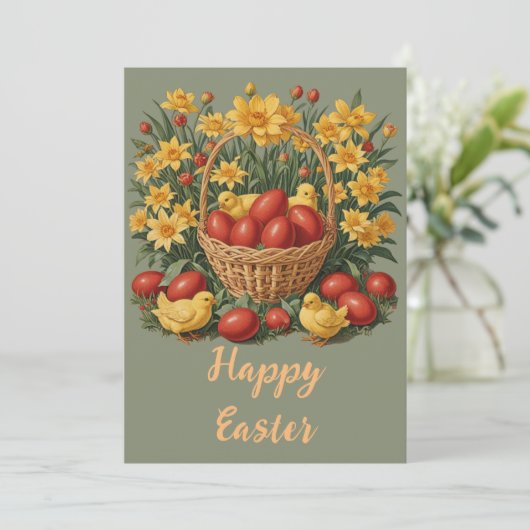 Happy Easter Feestdagenkaart (Staand voorkant)