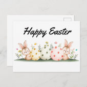 Happy Easter Feestdagenkaart (Voorkant / Achterkant)