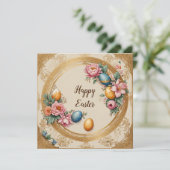 Happy Easter Feestdagenkaart (Staand voorkant)