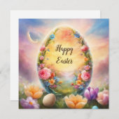 Happy Easter Feestdagenkaart (Voorkant / Achterkant)