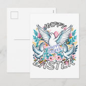 Happy Easter Feestdagenkaart (Voorkant / Achterkant)