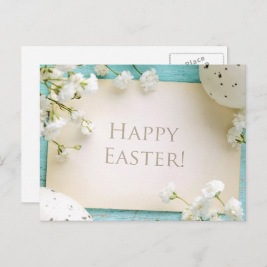 Happy Easter Feestdagenkaart (Voorkant / Achterkant)