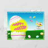 Happy Easter Feestdagenkaart (Voorkant / Achterkant)