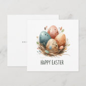 Happy Easter Feestdagenkaart (Voorkant / Achterkant)