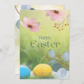 Happy Easter Feestdagenkaart (Voorkant / Achterkant)