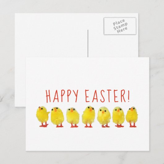 Happy Easter Feestdagenkaart (Voorkant / Achterkant)