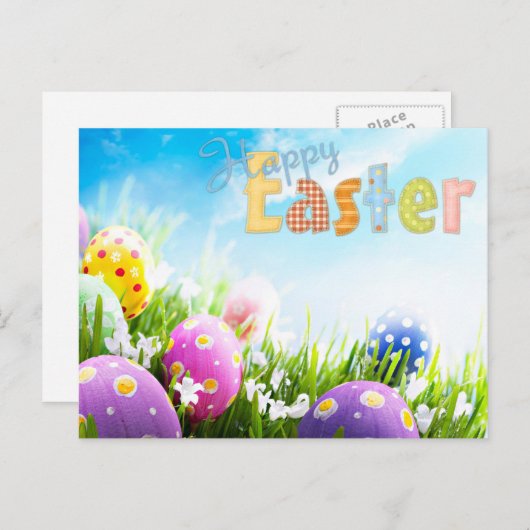 happy easter feestdagenkaart (Voorkant / Achterkant)