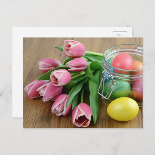 Happy Easter Feestdagenkaart (Voorkant / Achterkant)