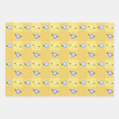 Happy Easter Felt look Bunnies Eggs and Pattern Inpakpapier Vel (Voorkant 2)