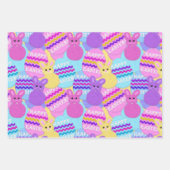 Happy Easter Felt look Bunnies Eggs and Pattern Inpakpapier Vel (Voorkant)