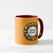 Happy Easter – Festive Egg Wreath caneca Mok (Voorkant rechts)