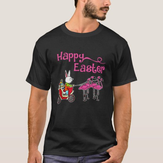 Happy Easter Flamingo T-shirt (Voorkant)