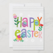 Happy Easter Flat Holiday Card Feestdagenkaart (Voorkant)
