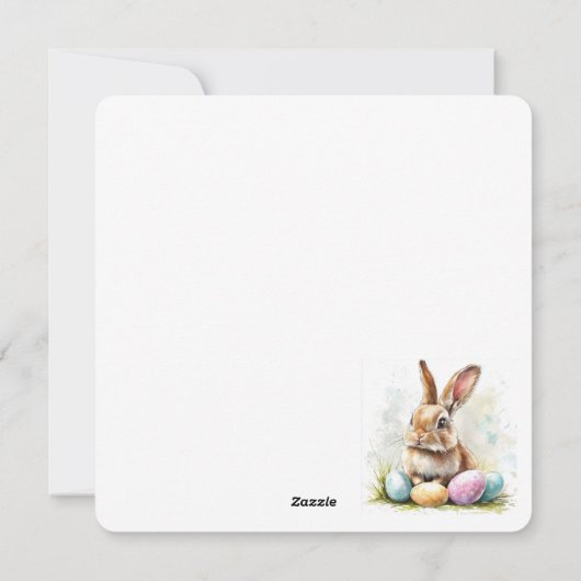 Happy Easter Flat Holiday Kaart (Achterkant)