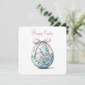 Happy Easter Flat Holiday Kaart (Staand voorkant)