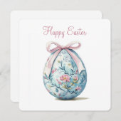 Happy Easter Flat Holiday Kaart (Voorkant / Achterkant)