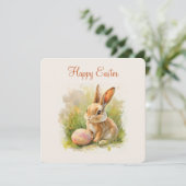 Happy Easter Flat Holiday Kaart (Staand voorkant)