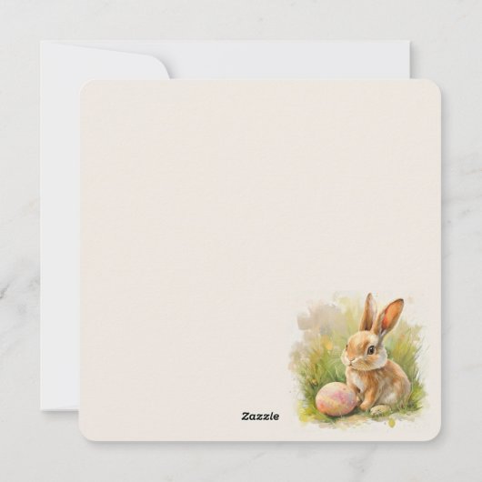 Happy Easter Flat Holiday Kaart (Achterkant)