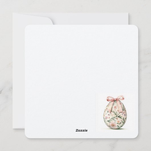 Happy Easter Flat Holiday Kaart (Achterkant)