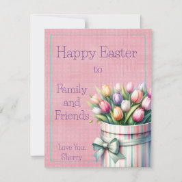 Happy Easter Flat Note Kaart Notitiekaartje