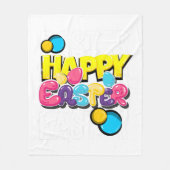 Happy Easter Fleece Deken (Voorkant)
