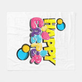 Happy Easter Fleece Deken (Voorkant (Horizontaal))