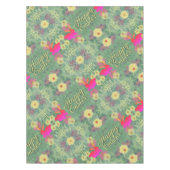 Happy Easter Floral Bunny Tafelkleed (Voorkant)