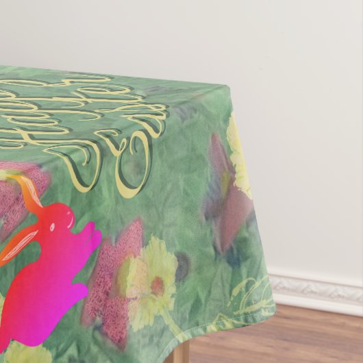 Happy Easter Floral Bunny Tafelkleed (Voorbeeld)