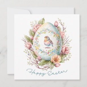 Happy Easter Floral Easter Easter Kaart