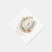 Happy Easter Floral Easter Easter Specialized Napk Servet (Hoek)