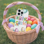 Happy Easter Floral Egg Pattern Phone Case iPhone Hoesje