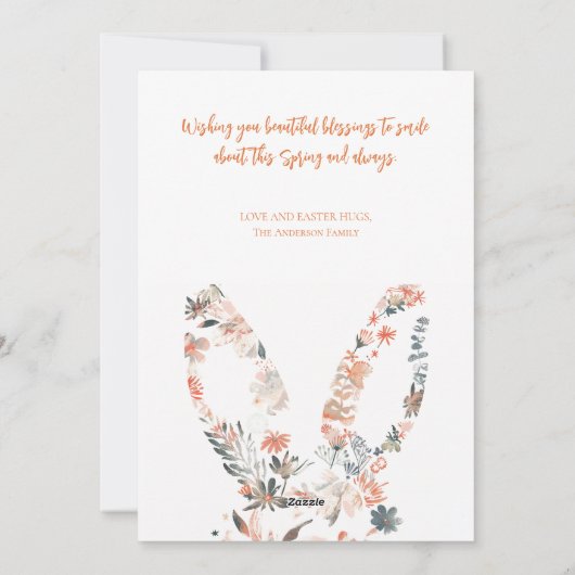 Happy Easter Floral Harmony Collage Feestdagenkaart (Achterkant)