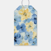 Happy Easter Floral Religious Cross Custom Name Cadeaulabel (Achterkant)