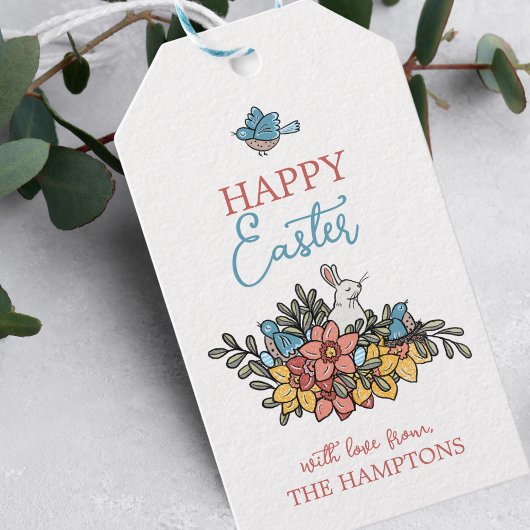Happy Easter Floral Springtime Cadeaulabel