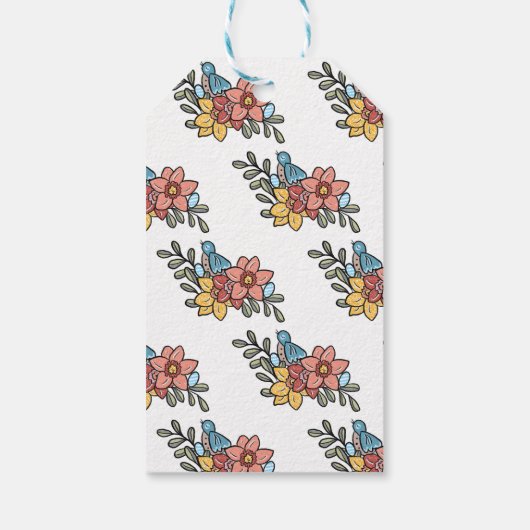 Happy Easter Floral Springtime Cadeaulabel (Achterkant)