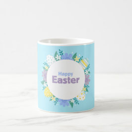 Happy Easter Flowers and Eggs  Koffiemok