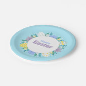 Happy Easter Flowers and Eggs  Papieren Bordje (Gekanteld)