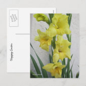 Happy Easter Flowers Briefkaart (Voorkant / Achterkant)