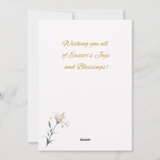 Happy Easter Flowers Easter Kaart (Achterkant)