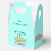 Happy Easter Flowers kruist  religie Bedankdoosjes (Geopend)