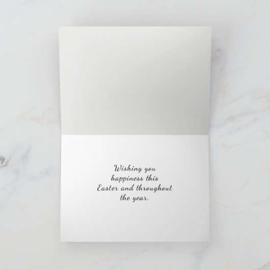 Happy Easter Folded Holiday Kaart (Binnen)